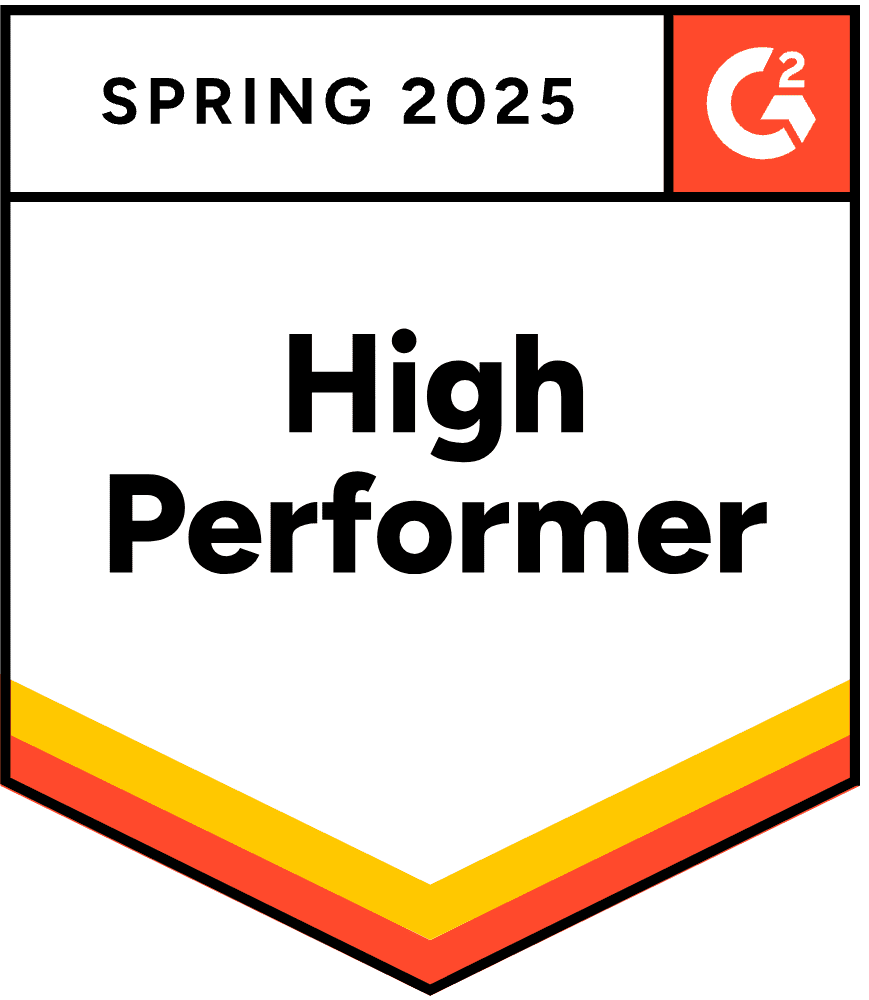 G2 Award or badge for High Performer as cloud hosting partner