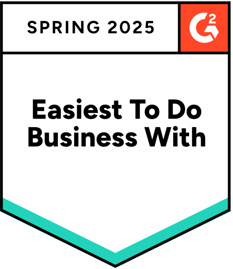 G2 Award or badge for easiest to do business with as cloud hosting partner