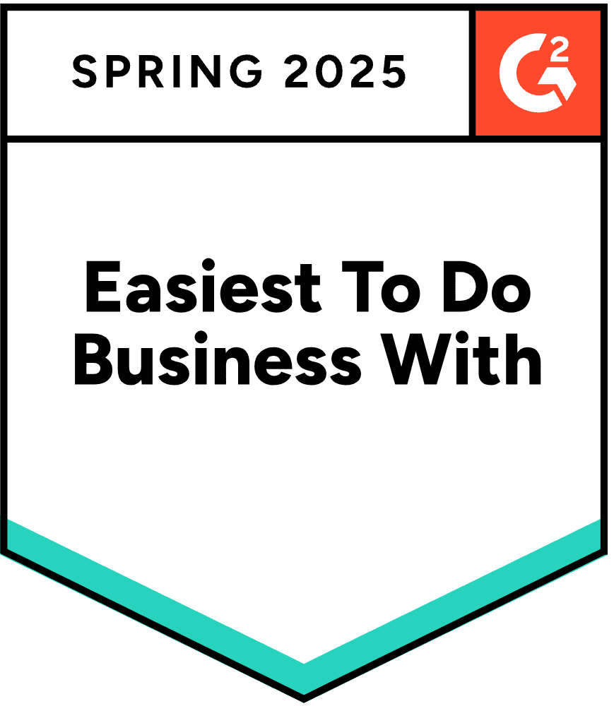 G2 Award or badge for easiest to do business with as cloud hosting partner