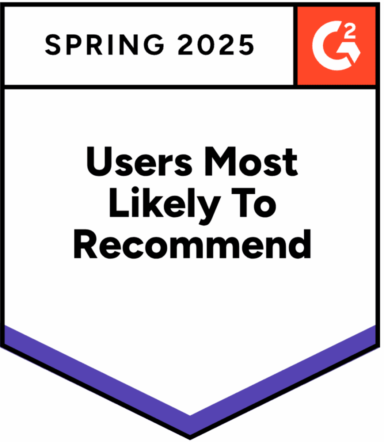 G2 Award or badge for most likely to recommend as cloud hosting partner