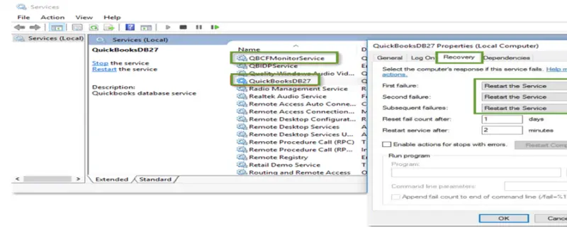 Image is showing that Ensure your QuickBooks Database Server Manager is Running