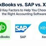 Comparison banner showing logos of QuickBooks, SAP, and Xero with the headline “QuickBooks vs. SAP vs. Xero: 9 Key Factors to Help You Choose the Right Accounting Software.”