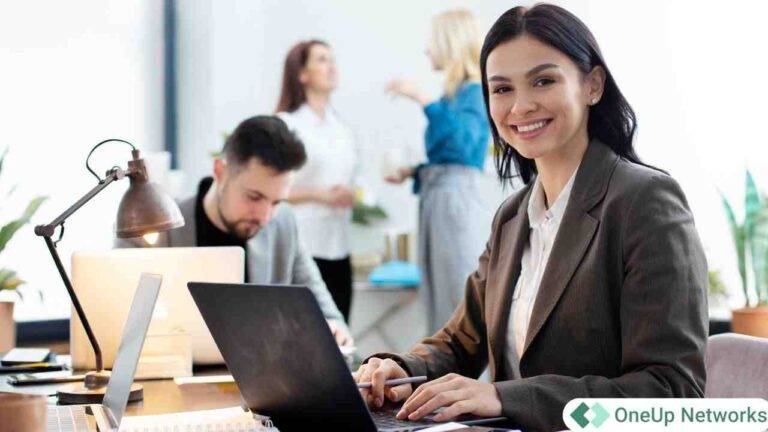 accounting professional working on cloud-hosted finance software