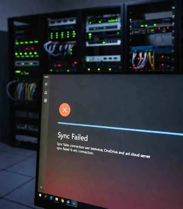 onedrive sync issue portrayed with a prototype image