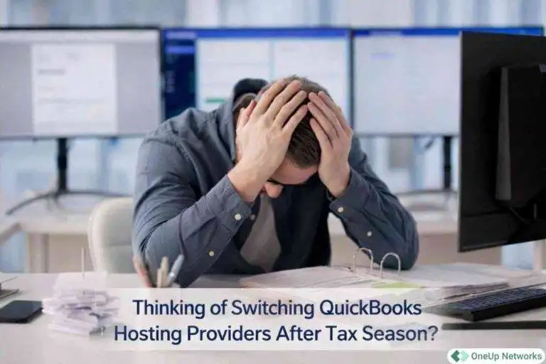 Accountant reviewing tax documents and calculator on desk after tax season work