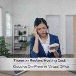 Businesswoman reviewing financial documents and expenses at office desk