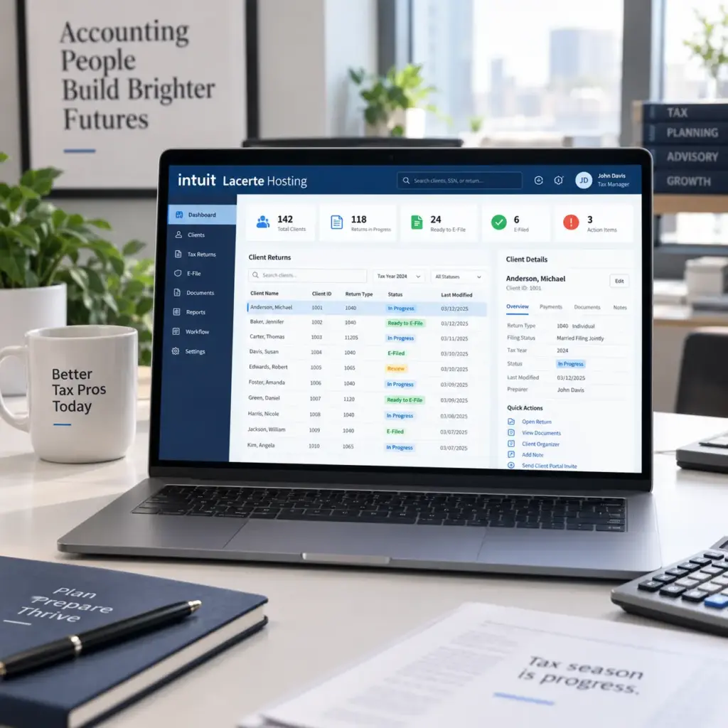 Intuit lacerte hosting for accounting and tax professionals with OneUp Networks